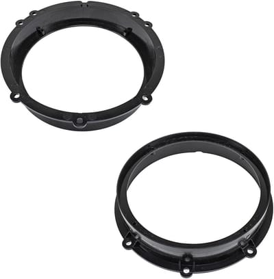 Speaker Adapter Rings - Speaker Brackets - Car Audio Upgrade - Easy Speaker Installation - 165mm DIN - Black
