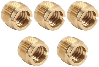 Microfoon adapter 3/8 naar 5/8, roestvrij en koper.