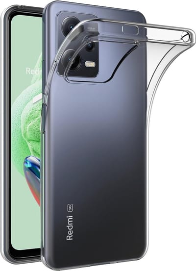 Flexibele achterkant Silicone hoesje Zwart Geschikt voor: Xiaomi Redmi Note 12 5G / Poco X5 5G