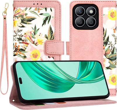 Hoesje geschikt voor HONOR X8b - Techsuit FlipCraft Book Wallet Case met koord - Sweetheart Pink