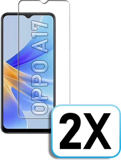 Casemania Glas Geschikt voor Oppo A17 - Screenprotector Glas Gehard Tempered Glass - 2 Stuks