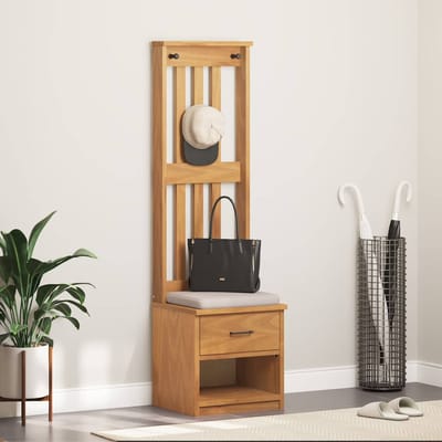vidaXL - Kapstok - SANDNES - 45x40x159,5 - cm - massief - grenenhout