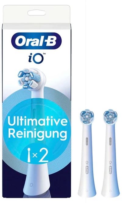 Oral-B iO Ultimate Clean Originele Opzetborstels - CrissCross borstelharen - 2 stuks - Wit