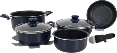 Gimex - Pannenset - Inductie - Blauw - 8-Delig