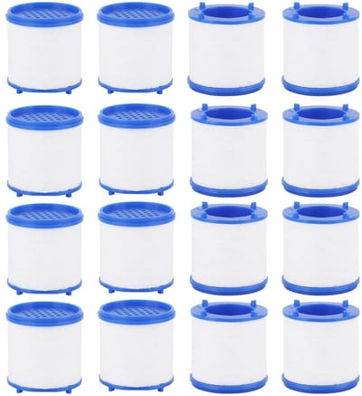 16 Stuks Filterelementen voor Kraanfilter, Katoenen Waterfilter voor Drinkwater in Keuken en Badkamer Douche