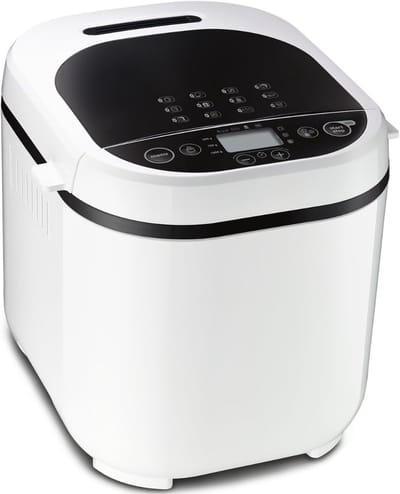 QORA® Broodbakmachine - Broodbakmachines - Broodbak machine - Roestvrij staal - Wit - 31cm x 29cm x 29cm