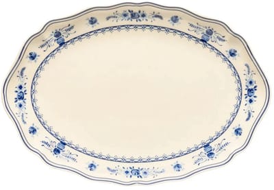 Costa Nova Portugees Aardewerk ovale schaal 32 cm Vila Beige Blauw serviesset