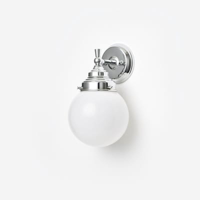 Wandlamp Bol Ø 15 Royal Chroom - Art Deco Trade