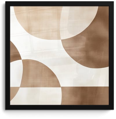 Poster in lijst - Fotolijst 40x40 cm - Posters - Snijdende cirkels - Overlappende vlakken - Posterlijst zwart - Decoratie - Wanddecoratie woonkamer - Muurdecoratie slaapkamer