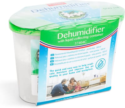 Luchtontvochtiger voor in Huis met Jasmijn Geur - Vocht Vanger Inclusief Vochtmagneet Vulling - Vochtvanger voor Binnen - voor Badkamer, Woonkamer of Slaapkamer