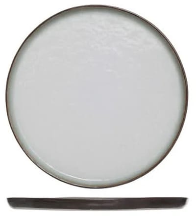 Cosy & Trendy Dinerborden Plato Wit & Bruin - 4 Stuks ø 28 cm - Porselein - Vaatwasser- & Ovenbestendig