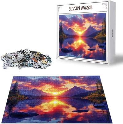 Puzzel 4000 stukjes - Legpuzzel Volwassenen - Ontspanning Thuis - Achterkant Gemerkt - 141 x 87 cm - Zonsondergang