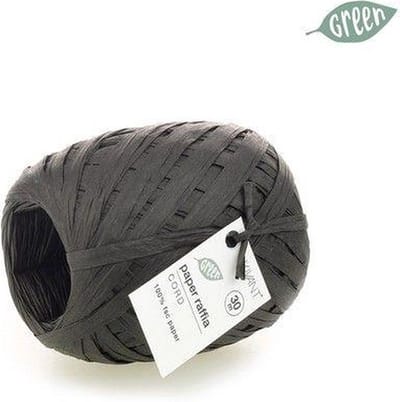Vivant Raffia koord papier 30 MT Zwart 30m - 5mm 100% fsc paper (01-24)