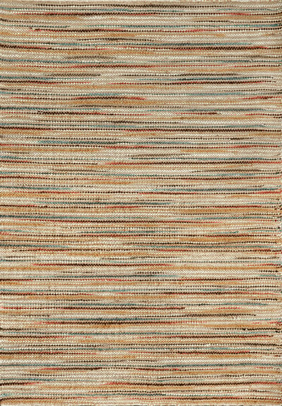 Acsento BilbaoMulti Vloerkleed - 160 x 230 cm - Veelkleurig - Rechthoekig - Jute - Woonkamer, Slaapkamer, Eetkamer - Strepen - Modern