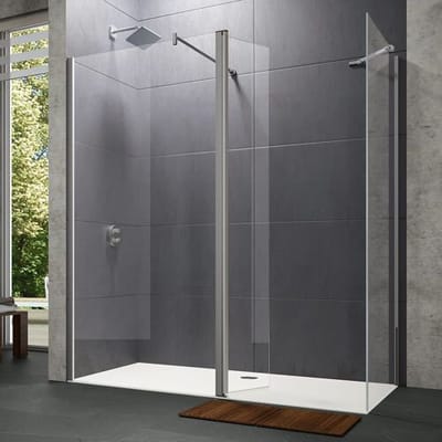 HÜPPE Design pure swing door with fixed segment for walk-in 80 cm 8P1204087321