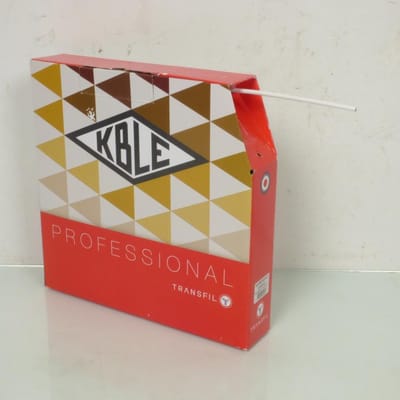 Rouleau de 50m gaine blanche standard petite Ø5 fil plat 26/10 pour câble moto