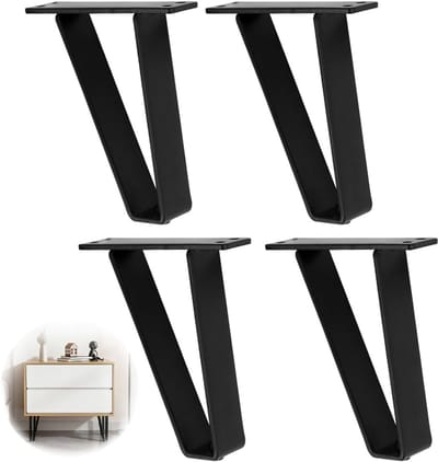 Tafelpoten Set - Haarspeld Meubelpoten - DIY Meubelprojecten - Industrieel Design Robuust - 17 cm Hoog - Zwart