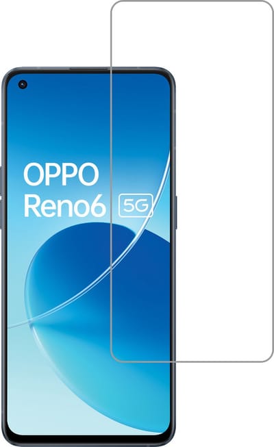 Screenprotector - Geschikt voor OPPO Reno 6 - Extra Sterk - Beschermglas - Gehard Glas - Tempered Glass - Screen Protector