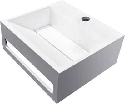 Wiesbaden Julia Fontein 30 x 28 x 12,5 cm Solid Surface - Mat Wit