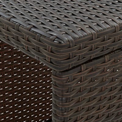 vidaXL - 5-delige - Tuinbarset - met - kussens - poly - rattan - bruin