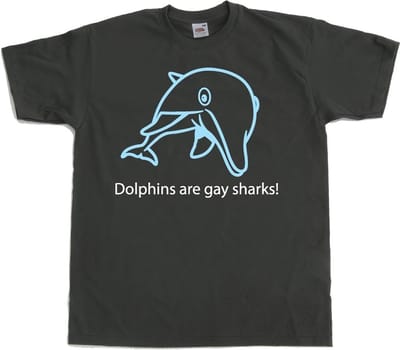 Hybris Dolfijnen zijn homoseksuele haaien! Donkergrijs