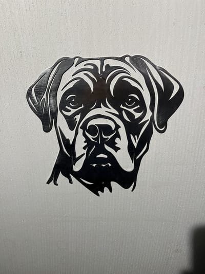 Metalen Hond - Cane Corso - Tuindecoratie - Cortenstaal
