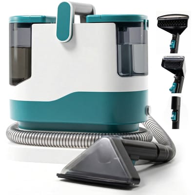Wellewares - Vlekkenreiniger - Tapijtreiniger met 4 Borstelkoppen - Waterstofzuiger - Bank Reiniger Voor Auto, Matras Reiniger Spot Cleaner