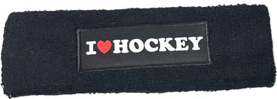 Hingly I love hockey hoofdband / zweetband zwart