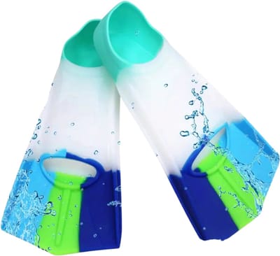 Bovista Zwemvliezen Voor Kinderen & Volwassenen - Flippers - Zwemflippers - Snorkelset - Wit/Veelkleurig - Maat XL