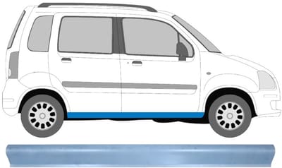 Reparatie dorpel voor Opel Agila 2001-2008 / Links = Rechts (symmetrisch)