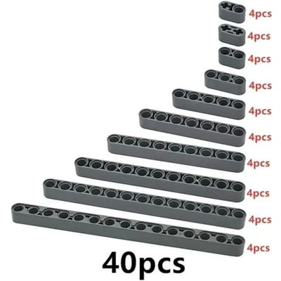 Grote Hoeveelheid Technische Onderdelen Pin Hefarm Blokken Studless Balk As Stekker Connector Paneel Tandwiel 9686 Bouwstenen Compatibel Leduo Speelgoed