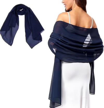 Elegante Chiffon Stola voor Dames, 200 x 70 cm, Zachte en Ademende Sjaal voor Bruidsjurken, Feestelijke Gelegenheden en Avondjurken