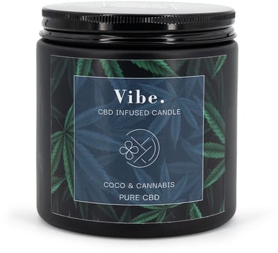 Candle-Brothers Geurkaars - kokos en cannabis - met CBD - multikleurig