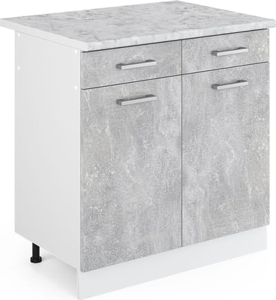 Vicco R-Line Universele onderkast – 80 cm met laden en deuren, met werkblad Beton