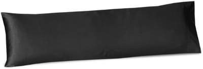 Beauty Silk - Satijnen Body Pillow Kussensloop - Zwart - 40x145 cm - Glans Satijn
