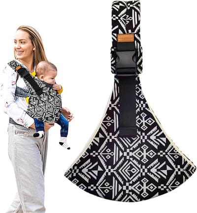 Draagzak Baby - Draagdoek Peuter - Handsfree Comfort - Ademend Katoen - Tot 15 kg - Zwart