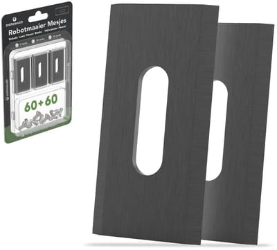 To the South® Universele Endurance Robotmaaier Mesjes geschikt voor o.a. Gardena, Husqvarna, McCulloch, Yard Force, Segway, Garden Feelings, Cramer, Ferrex & Florabest - Black Coated - 60 Stuks