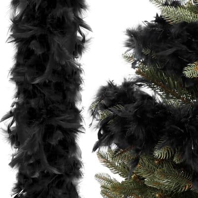 Springos Kerstboa | Kerstslinger | 1.8 m | Zwart