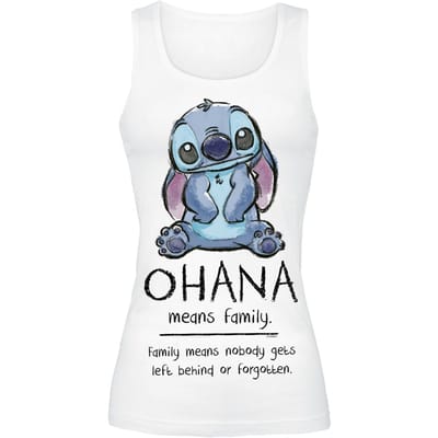 Lilo & Stitch - Disney Top - Ohana Means Family - XS tot XL - voor Vrouwen - wit