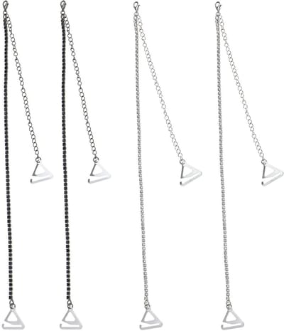 Vt products - Strass BH Strap - Verstelbare BH Riem - Onzichtbare Schouderriem - Zwart en Wit - Anti-Skid BH Bandjes - Geschikt voor Vrouwen en Meisje