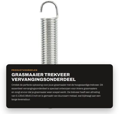 Dailygoods- Trekveer 08320300 - Metalen Trekveer - Vervanging voor Ariens/Gravely Grasmaaier - Duurzaam - 0.135x0.98x6.0 inch - Uitstekende prestaties - Grasmaaieronderdeel