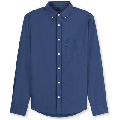 OLYMP Casual Overhemd, Regular Fit, Button-down, Marineblauw