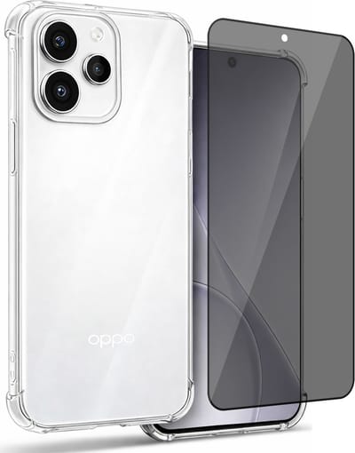 Hoesje geschikt voor Oppo Reno 15 Pro 5G - Privacy Screenprotector Volledig Dekkend Glas - Shockproof Transparant