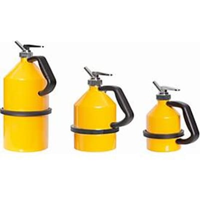Fijndoseerkan, staal, geel, 1 l, Ø 132 x H 215 mm, automatische ventilatie