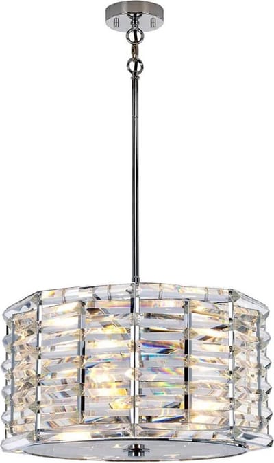 Landelijke Hanglamp - Steady Lighting - Metaal - Landelijk - E27 - L: 48.1cm - Voor Binnen - Woonkamer - Eetkamer - Zilver