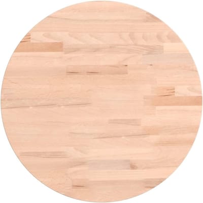 Houten Tafelblad - Ronde Plaat - Tafel Opknappen - Massief Beukenhout - 40x15 cm - Lichtbruin