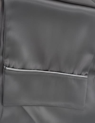 Zijden Heren Kamerjas Cologne - Luxe 100% Moerbeizijde - Exclusief, Stijlvol & Perfect Cadeau van Puur Zijde - Antraciet - Maat M