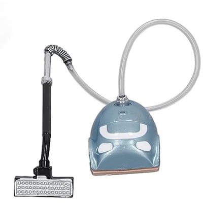 Dailygoods- Poppenhuisstofzuiger op schaal 1:12 - Miniatuurstofzuiger - Poppenhuisaccessoires - Woondecoratie - Cadeau voor miniaturen - Levensecht en schattig