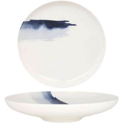 Bonna Diepbord - Blue Wave - Porselein - 25 cm (1300cc) - set van 6