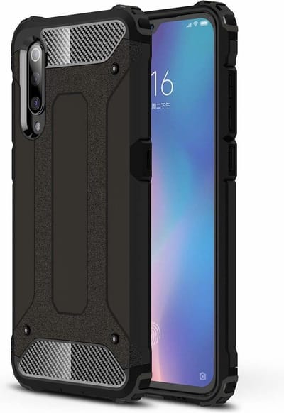 Ntech Hoesje Geschikt Voor Samsung Galaxy A50 Hybrid Armor Hoesje - Zwart